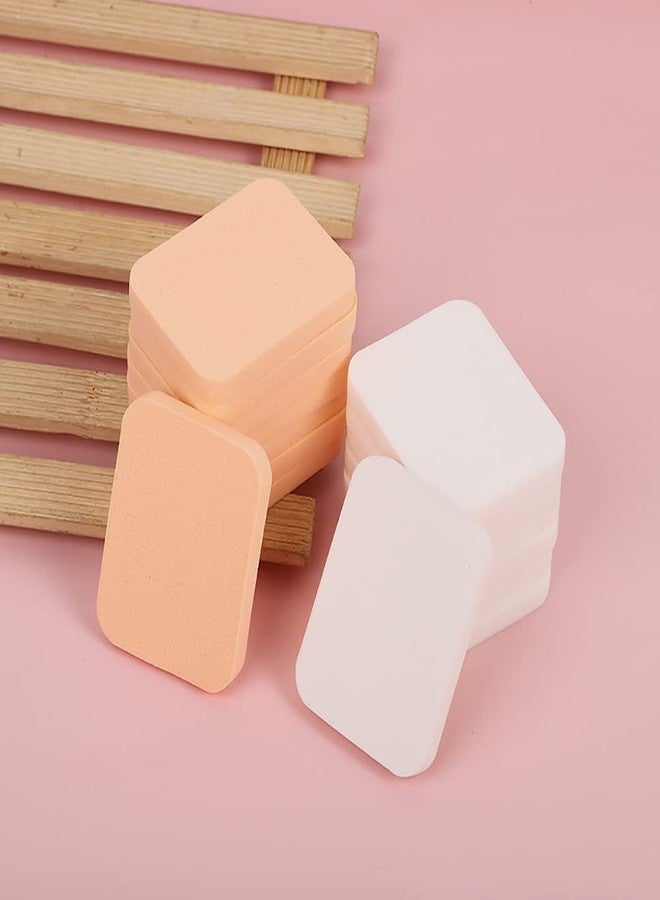 GSHLLO 20 Pcs Square Soft Makeup Sponges Cosmetic Loose Powder Puffs Smooth Foundation Puffs Beauty Blenders for Dry Wet Skin White - Image 5