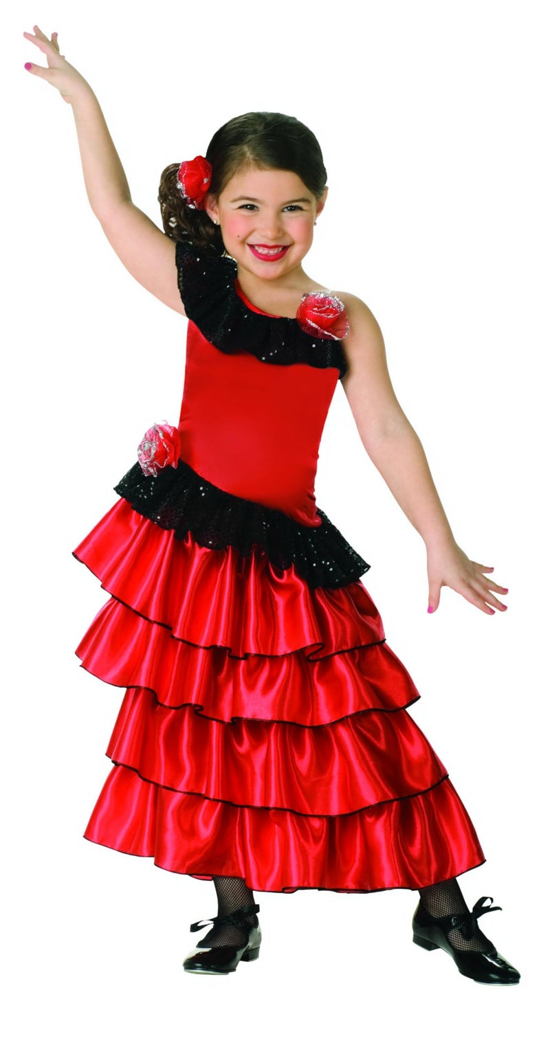 Rubies زي الأميرة الإسبانية الفلامنكو للبنات