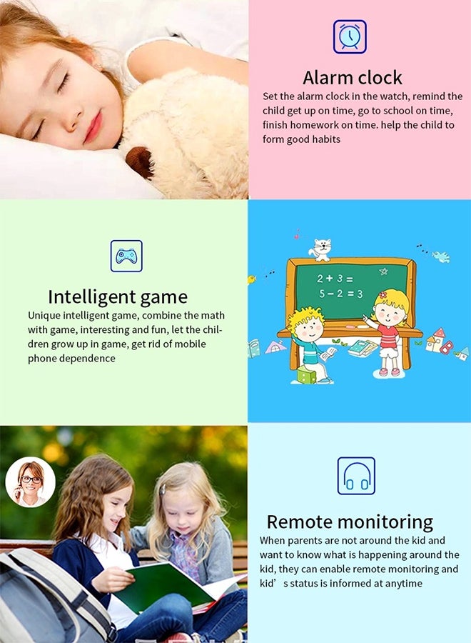 Arabest Kids' Smartwatch,Heart Rate Sleep Monitor,With Alarm Clock/Video Call/Pedometer/Calorie Counter,19 Exercise Modes,Suitable for Gifts for Boys and Girls(Black)  - Image 4