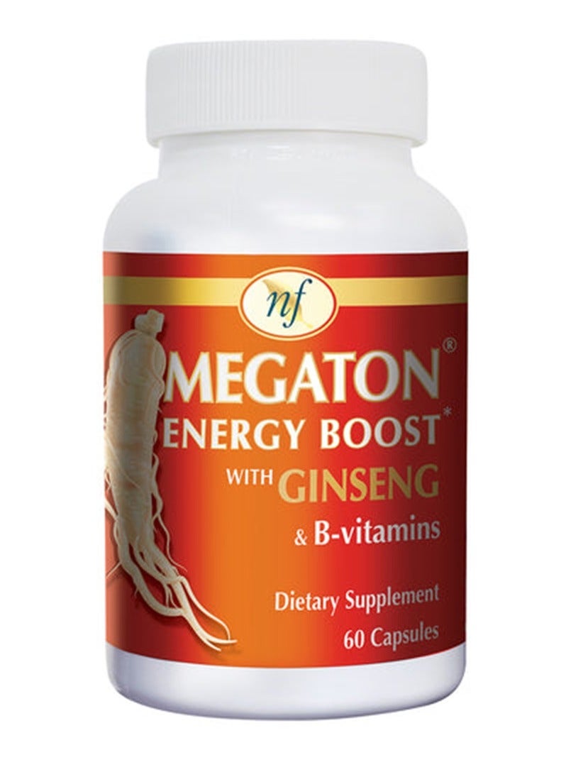 Natural Fervor Megaton Energy Boost With Ginseng & B- vitamins 60 Capsules