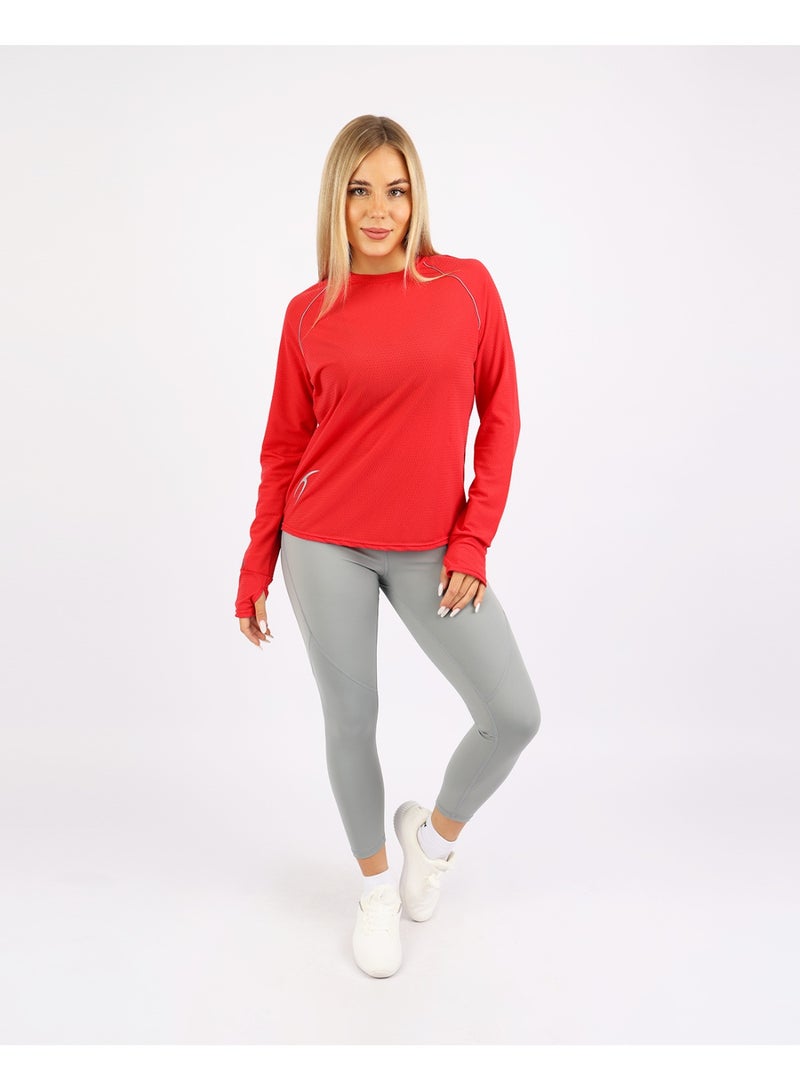 Atum Red Sleeve Mesh Training Top - Image 3