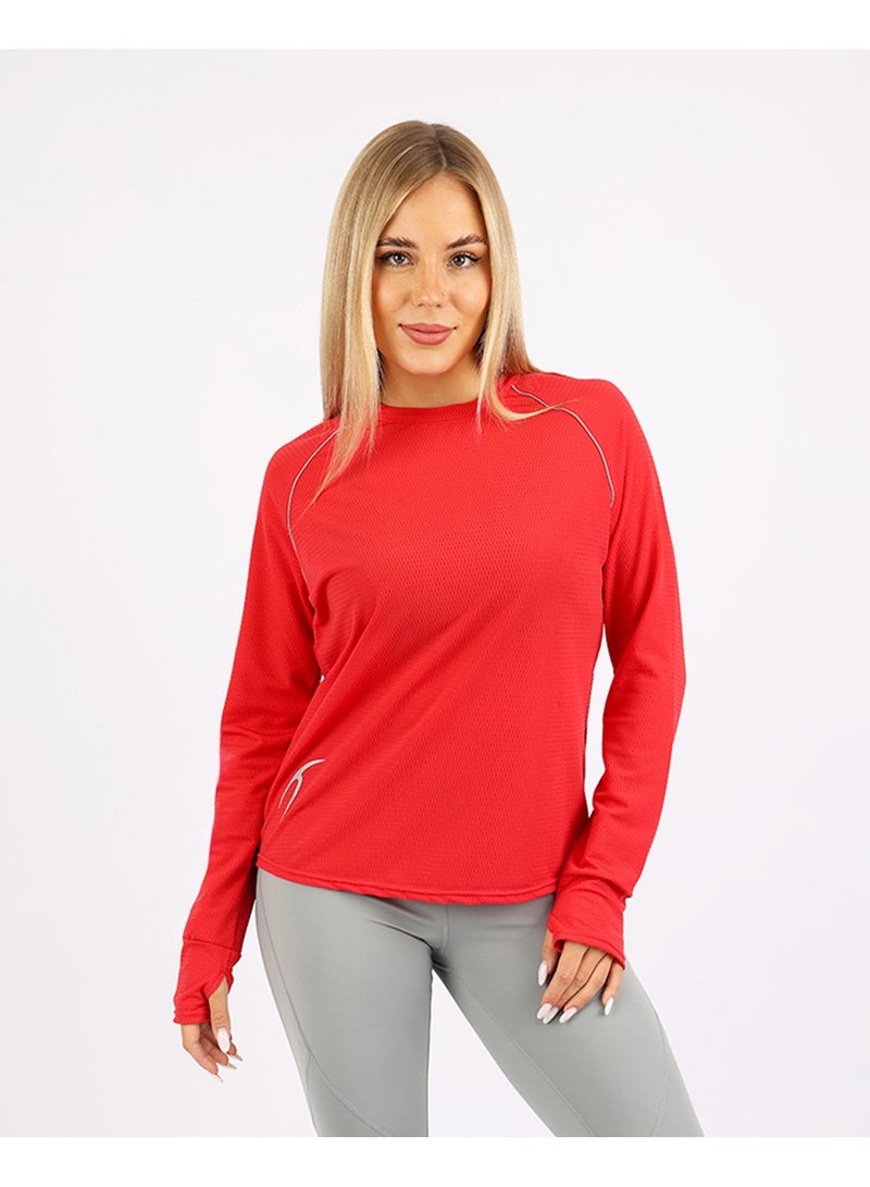 Atum Red Sleeve Mesh Training Top - Image 1