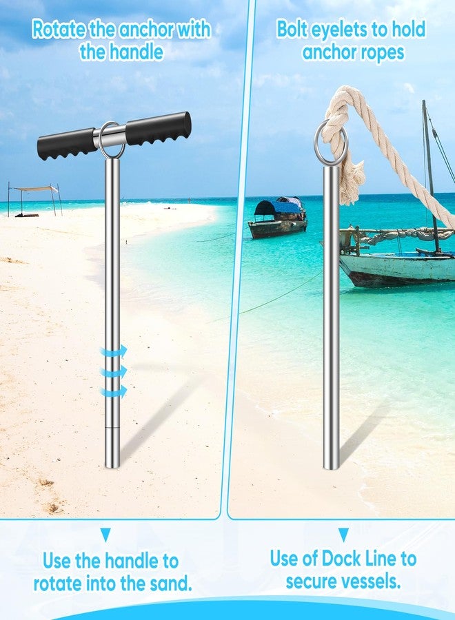 GADFISH Boat Anchor, 30.7-inch Stowable Shallow Water Anchor, Boat Anchor Kit for Dive Beach, Kayak Anchor Trolley Kit, Boat Fixing Accessories - Image 3