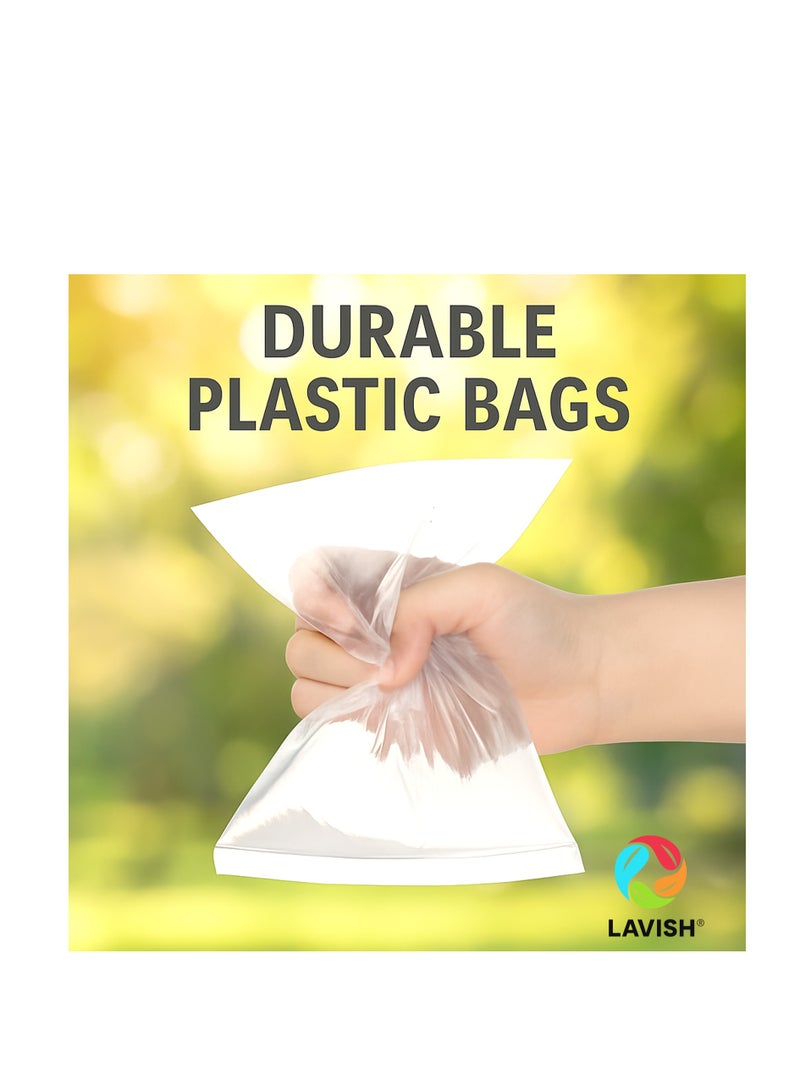 لافيش أكياس بلاستيكية شفافة قابلة لإعادة الإغلاق، مقاس ٢٧×٣٠ سم | عبوة من ٢٥ كيسًا بلاستيكيًا شفافًا قابلًا لإعادة الإغلاق | أكياس بلاستيكية متعددة الاستخدامات بسحاب - Image 2
