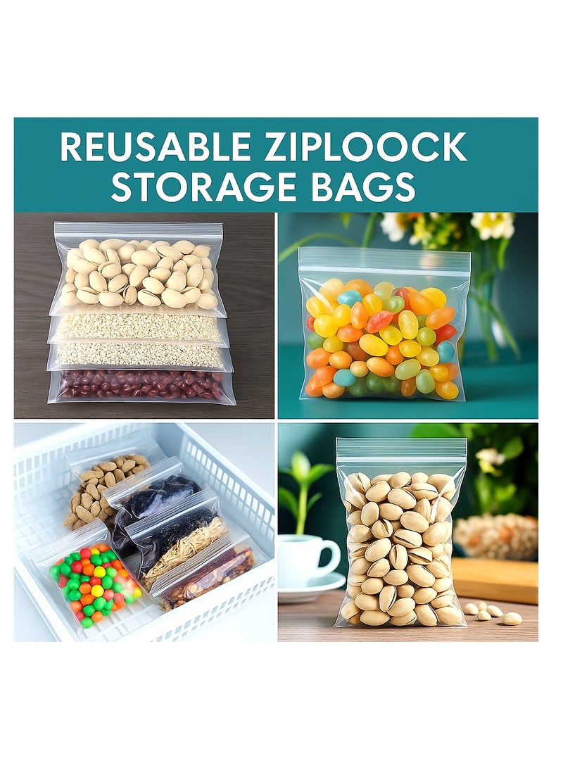 لافيش أكياس بلاستيكية شفافة قابلة لإعادة الإغلاق، مقاس ٢٧×٣٠ سم | عبوة من ٢٥ كيسًا بلاستيكيًا شفافًا قابلًا لإعادة الإغلاق | أكياس بلاستيكية متعددة الاستخدامات بسحاب - Image 5