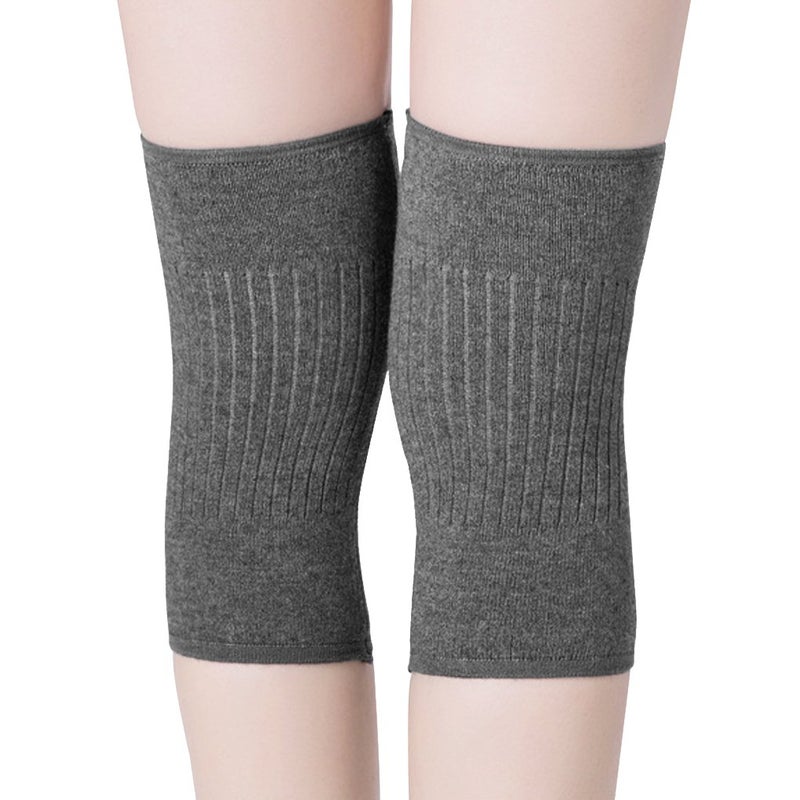 JOGAMS 1 Pair Cashmere Knee Braces Thermal Wool Leg Warmers for Cycling Skiing Running Thick Winter Knee Pads - Image 2