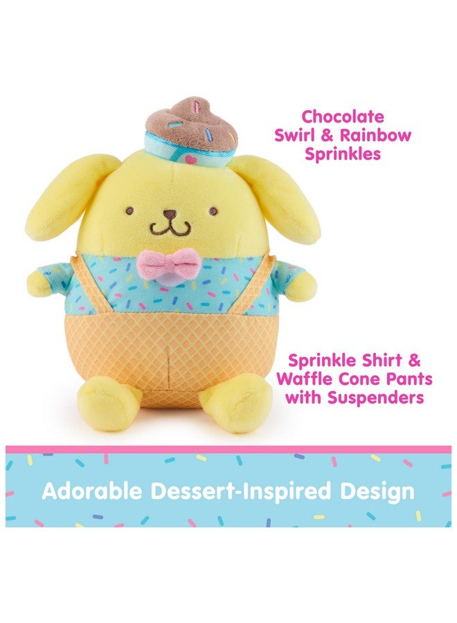 GUND Sanrio Hello Kitty and Friends Pompompurin Ice Cream Plush, Stuffed Animal for Ages 1 and Up, Yellow, 6” - Image 2