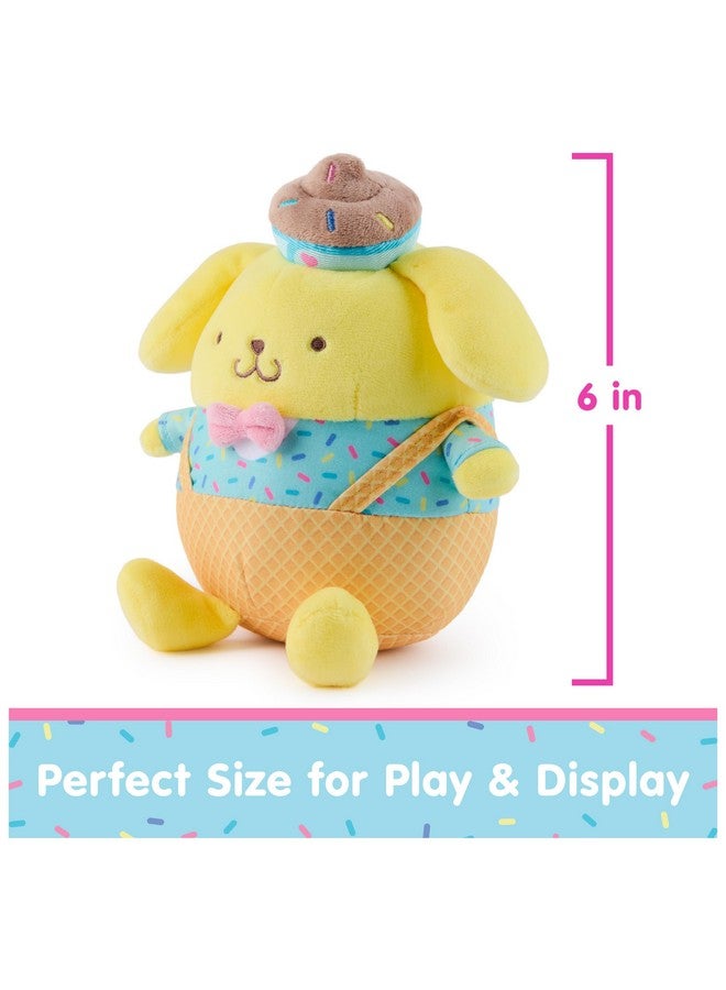GUND Sanrio Hello Kitty and Friends Pompompurin Ice Cream Plush, Stuffed Animal for Ages 1 and Up, Yellow, 6” - Image 5