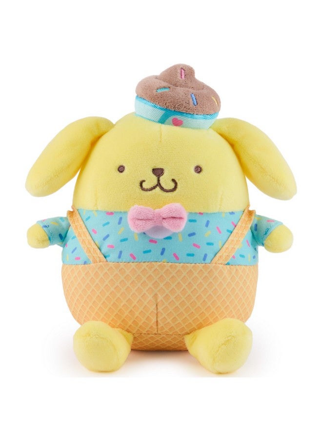 GUND Sanrio Hello Kitty and Friends Pompompurin Ice Cream Plush, Stuffed Animal for Ages 1 and Up, Yellow, 6” - Image 1