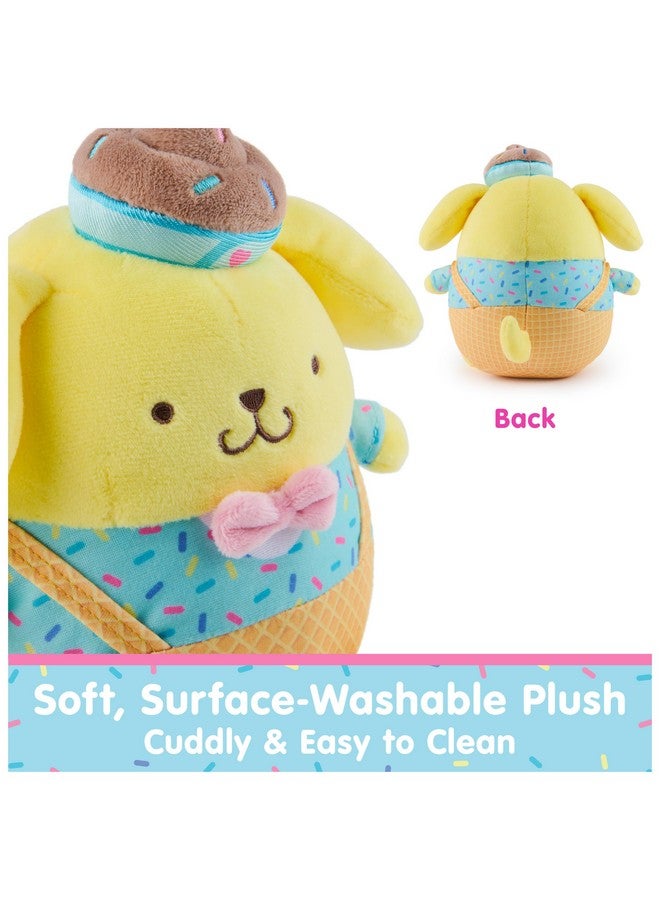 GUND Sanrio Hello Kitty and Friends Pompompurin Ice Cream Plush, Stuffed Animal for Ages 1 and Up, Yellow, 6” - Image 4