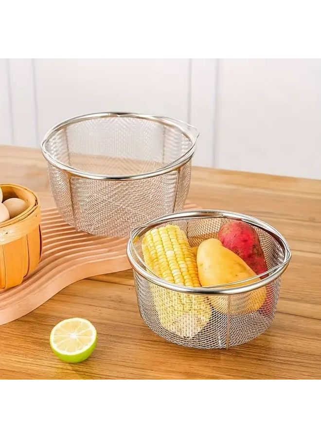 Stainless Steel 9 Inch Oil Drain Basket Portable Frying Strainer With Stand - Image 4