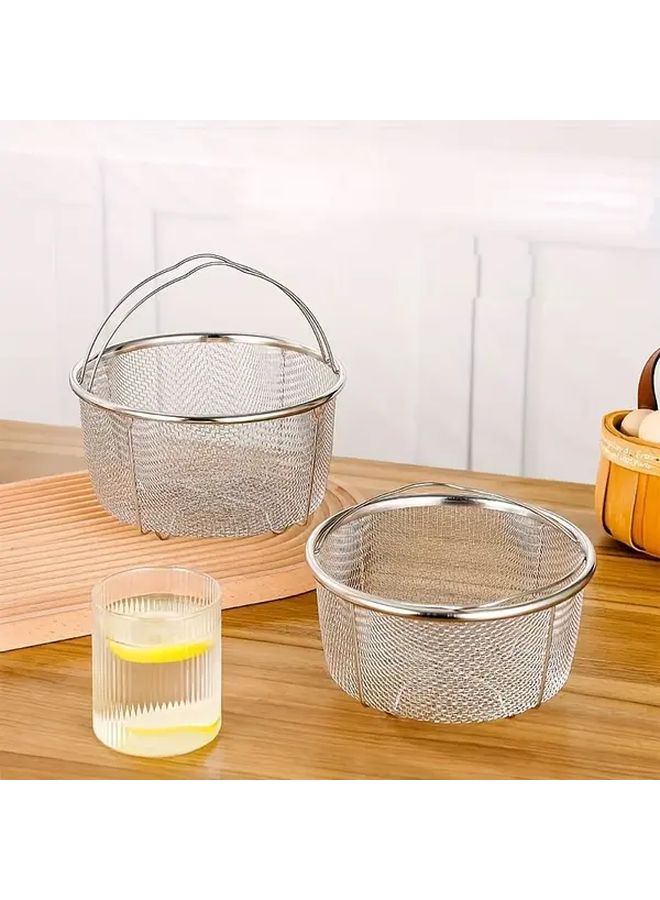 Stainless Steel 9 Inch Oil Drain Basket Portable Frying Strainer With Stand - Image 2