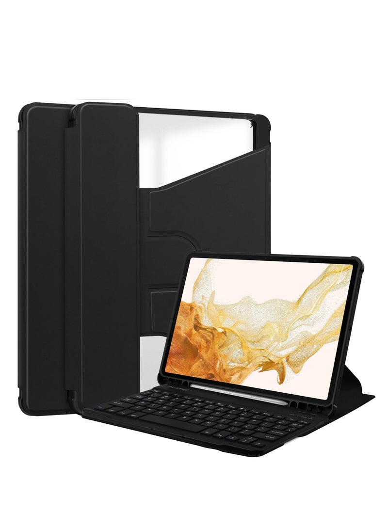 Samsung Galaxy Tab A9 Plus/S9/S9FE/S9 Plus/S9FE Plus 2023 Keyboard Case with S Pen Holder Slim Stand Cover Bluetooth Wireless Keyboard - Image 1