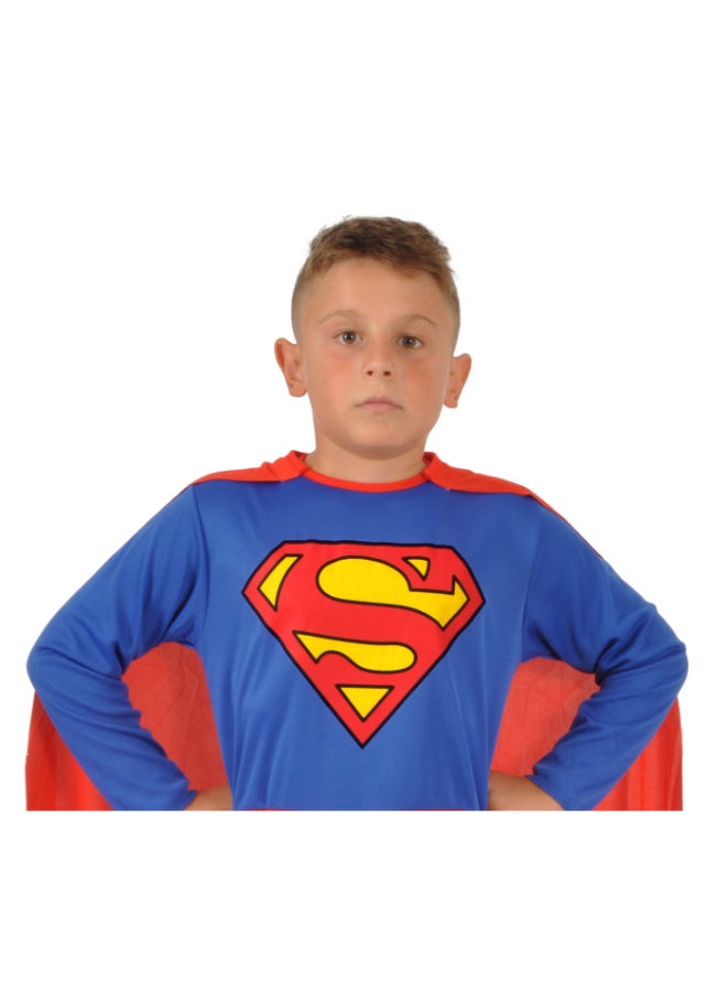 Ciao Superman Kids Costume 8-10 Years | Official DC Comics Superhero Outfit with Jumpsuit, Cape & Belt - Image 2