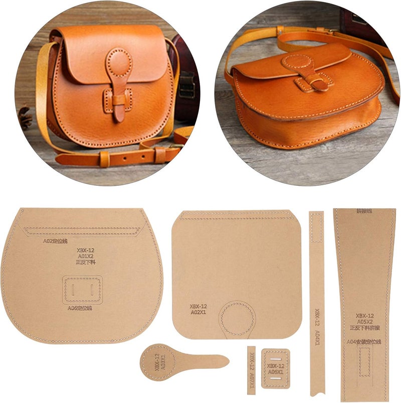 كلاراكو استنسل أكريليك، أداة عملية للحرف اليدوية الجلدية، قوالب أنماط جلدية، قالب حقيبة يد، لصنع حقيبة كتف أو حقيبة رسول - Image 5