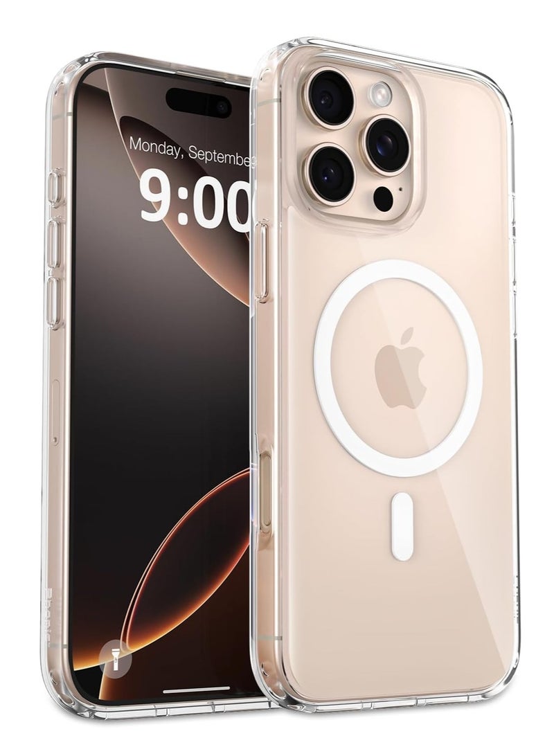 BORTONY iPhone 16 Pro Max Magnetic Case Wireless Charging Support Ultra Slim Clear iPhone 16 Pro Max Cover Anti Scratch Shockproof Protective Case for iPhone 16 Pro Max 6.9 inch - Image 1