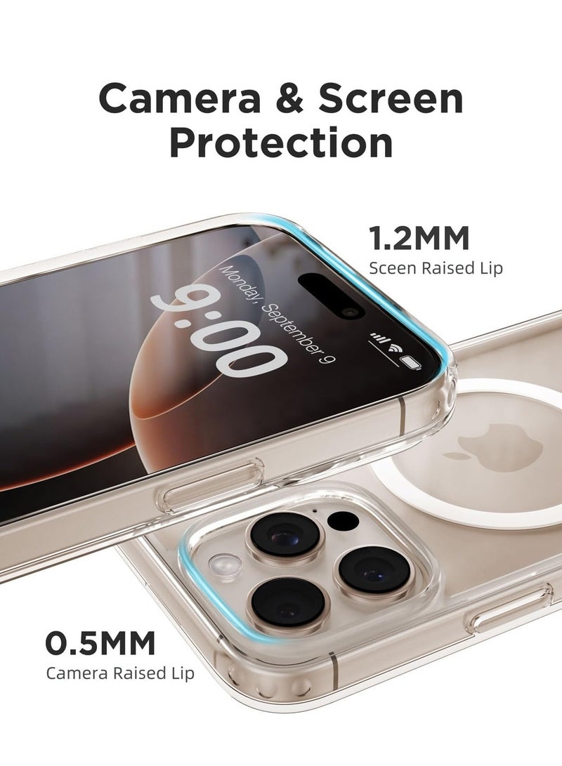 BORTONY iPhone 16 Pro Max Magnetic Case Wireless Charging Support Ultra Slim Clear iPhone 16 Pro Max Cover Anti Scratch Shockproof Protective Case for iPhone 16 Pro Max 6.9 inch - Image 3