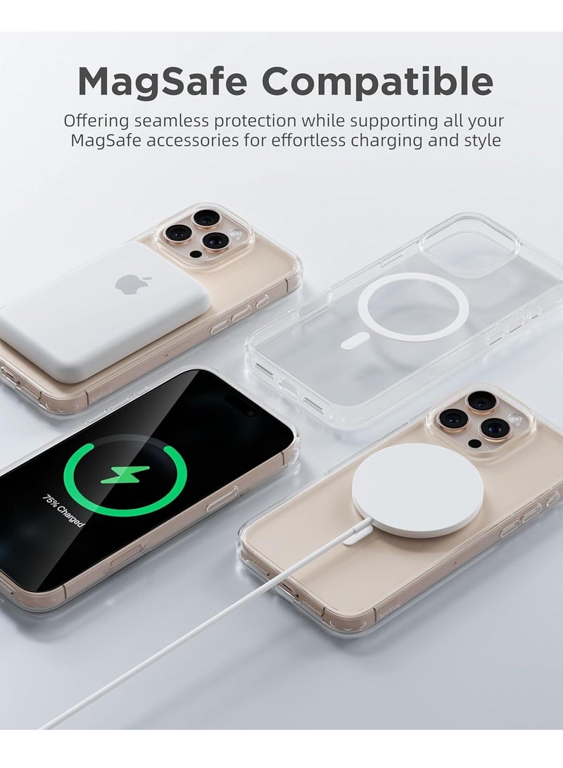 BORTONY iPhone 16 Pro Max Magnetic Case Wireless Charging Support Ultra Slim Clear iPhone 16 Pro Max Cover Anti Scratch Shockproof Protective Case for iPhone 16 Pro Max 6.9 inch - Image 4
