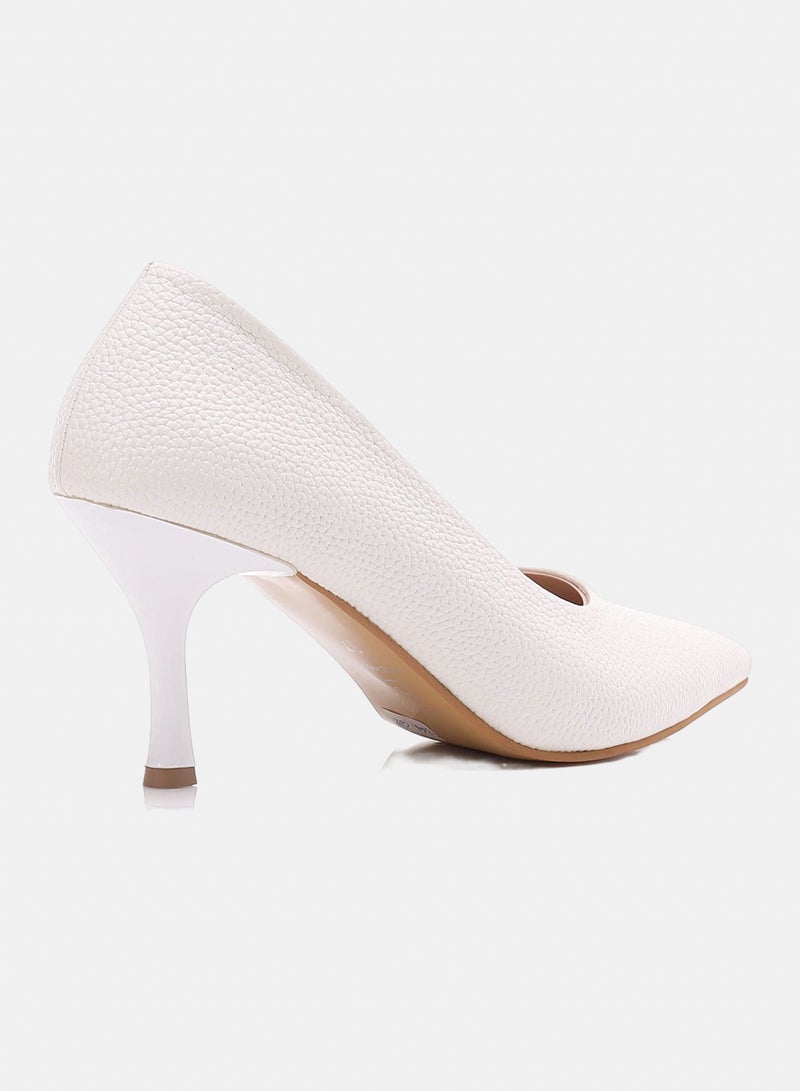 ICE CLUB Women's Pointed Toe Heel – Pebble-Grain Textured - Image 3