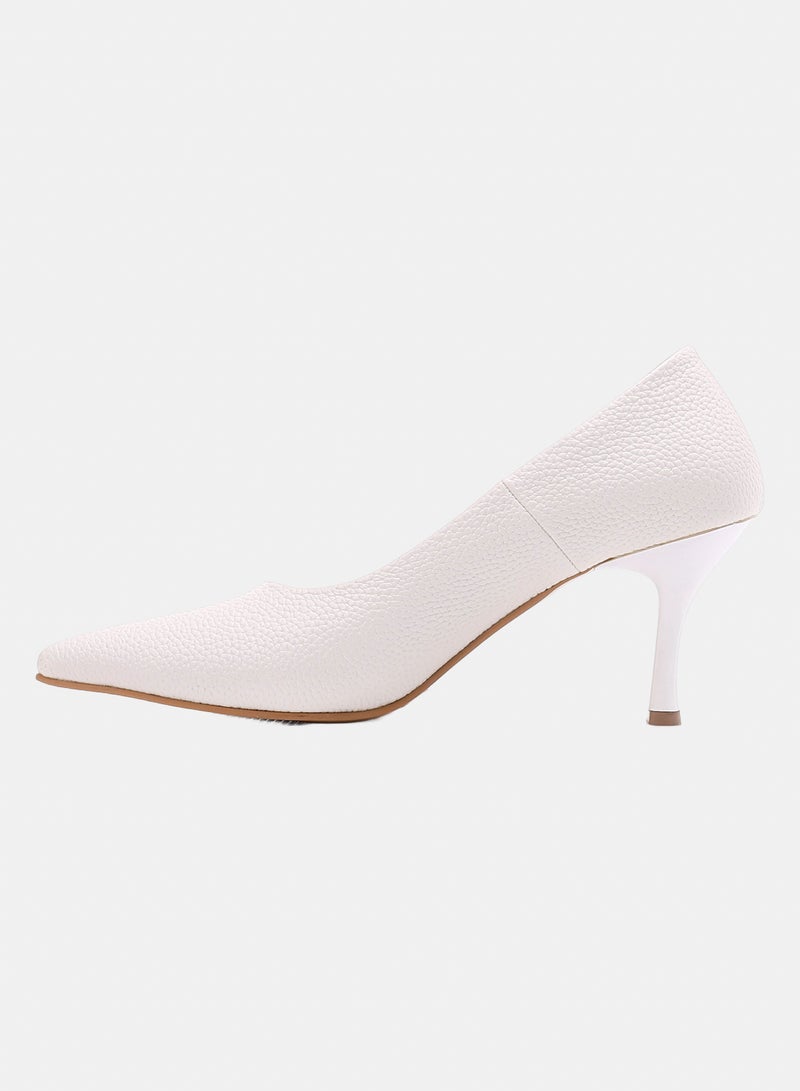 ICE CLUB Women's Pointed Toe Heel – Pebble-Grain Textured - Image 4