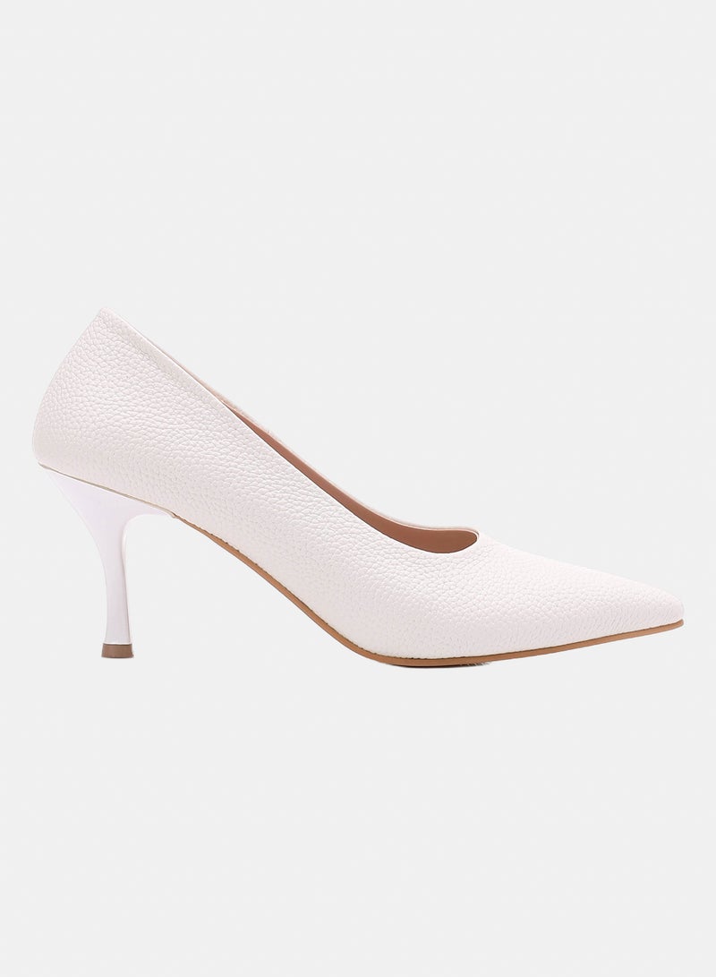 ICE CLUB Women's Pointed Toe Heel – Pebble-Grain Textured - Image 2