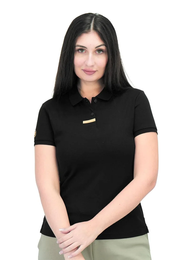 GIORDANO Women's Slim Fit Embroidery Bold Polo (Liquid Touch)