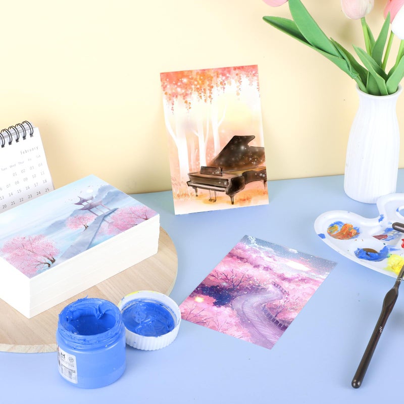 Prudiut 120 Sheets Watercolor Paper Bulk, 140 lb/300 GSM White Cold Press Paper Water Color Paper for Kids Child Students Adults Artists Drawing Gift Cards(4 x 6 Inch) - Image 5