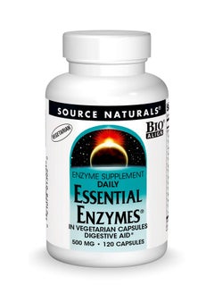 Source Naturals Essential Enzymes 500Mg Bioaligned Multiple Enzyme Supplement Herbal Defense For Digestion Gas Constipation & Bloating Relief Supports Immune System* 120 Vegetarian Capsules  - Image 1