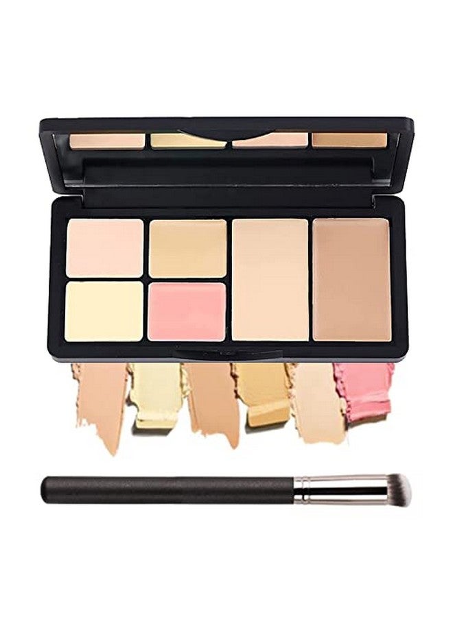 Eakroo 6 Colors Correcting Concealer Palette Makeup Cream Contour Palette With Brush Contouring Foundation Highlighting Concealer Palette For Conceals Dark Circles Redness Acne Blemish - Image 1