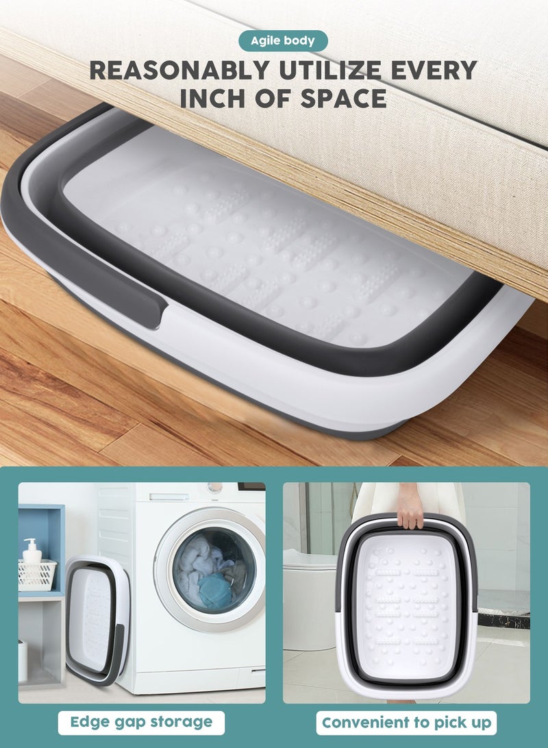 HomarKet Foot Massage Foot Bath Barrel Folding Water Bucket Bucket Multifunction Portable Fishing Retractable Basin Cleaning Tool Mop Buckets - Image 3