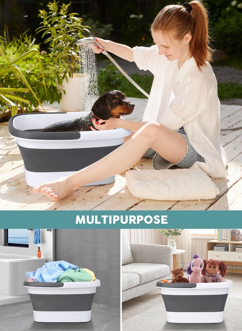 HomarKet Foot Massage Foot Bath Barrel Folding Water Bucket Bucket Multifunction Portable Fishing Retractable Basin Cleaning Tool Mop Buckets - Image 5