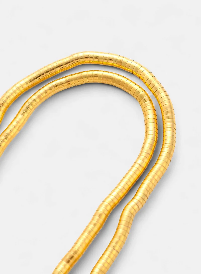 SOHI Ophidian-Wrap Statement Artificial Necklace Jewellery