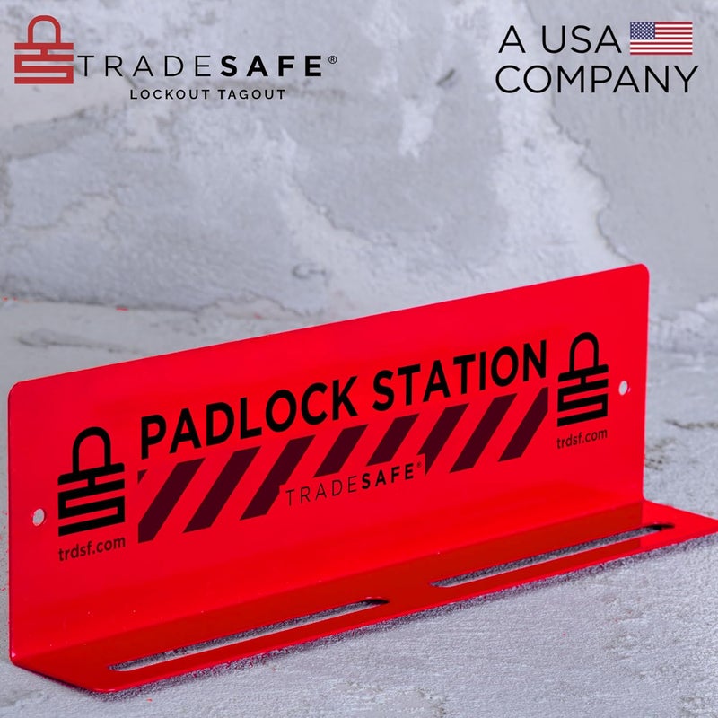 TRADESAFE Lockout Tagout Locks Station - Loto Station Holds up to 10 Safety Padlocks, Loto Locks Rack with No Lock Out Tag Out Padlocks Included - Image 5