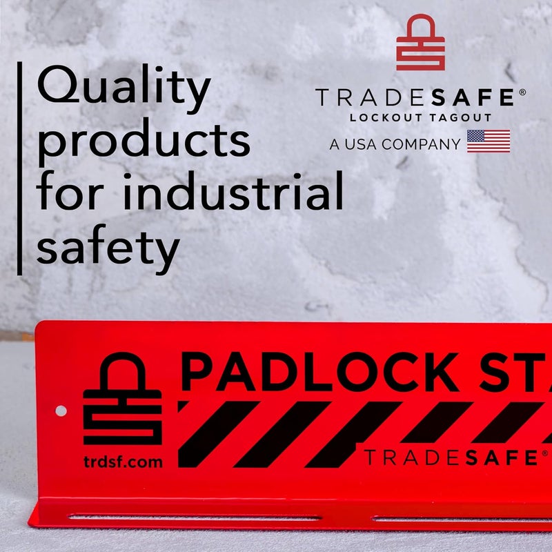 TRADESAFE Lockout Tagout Locks Station - Loto Station Holds up to 10 Safety Padlocks, Loto Locks Rack with No Lock Out Tag Out Padlocks Included - Image 4