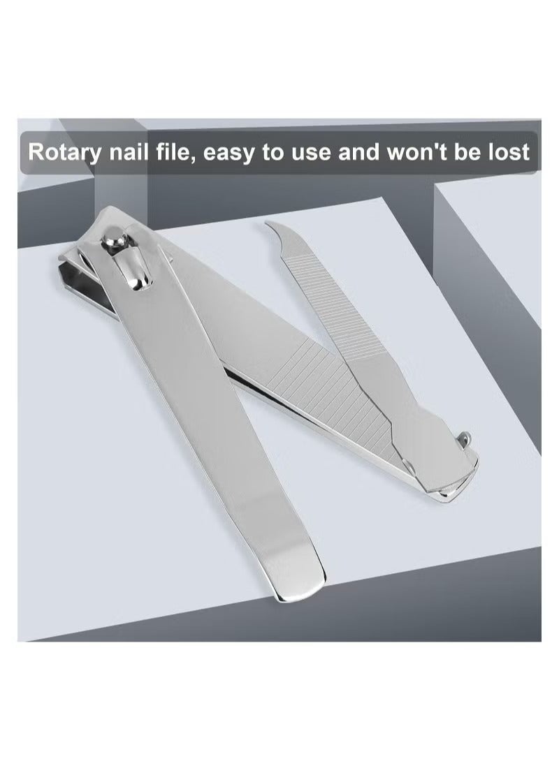 Nail Clipper Set Finger Nail Clippers Ang Toe Nail Clippers With Nail File Unisex Silver - Image 4