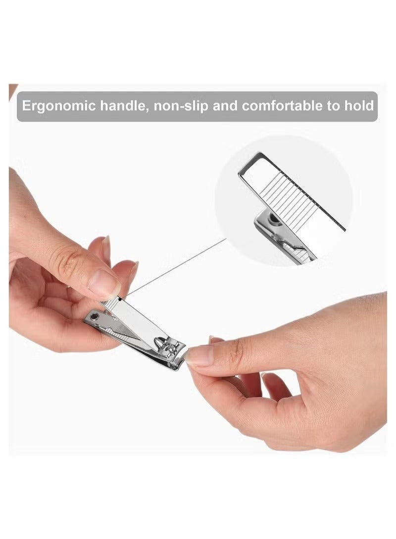 Nail Clipper Set Finger Nail Clippers Ang Toe Nail Clippers With Nail File Unisex Silver - Image 5