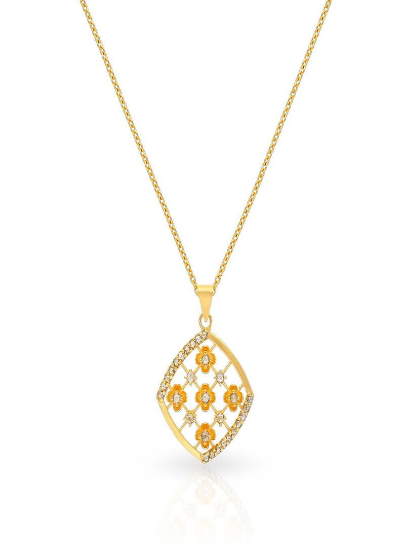 Malabar Gold and Diamonds 22 Carat 916 Purity Yellow Gold Uncut Diamond Pendant EGNPRE601PN5Y For Women  - Image 1