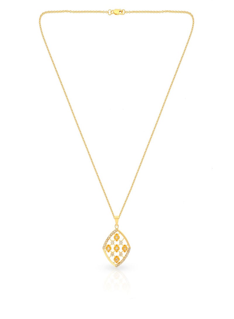 Malabar Gold and Diamonds 22 Carat 916 Purity Yellow Gold Uncut Diamond Pendant EGNPRE601PN5Y For Women  - Image 2
