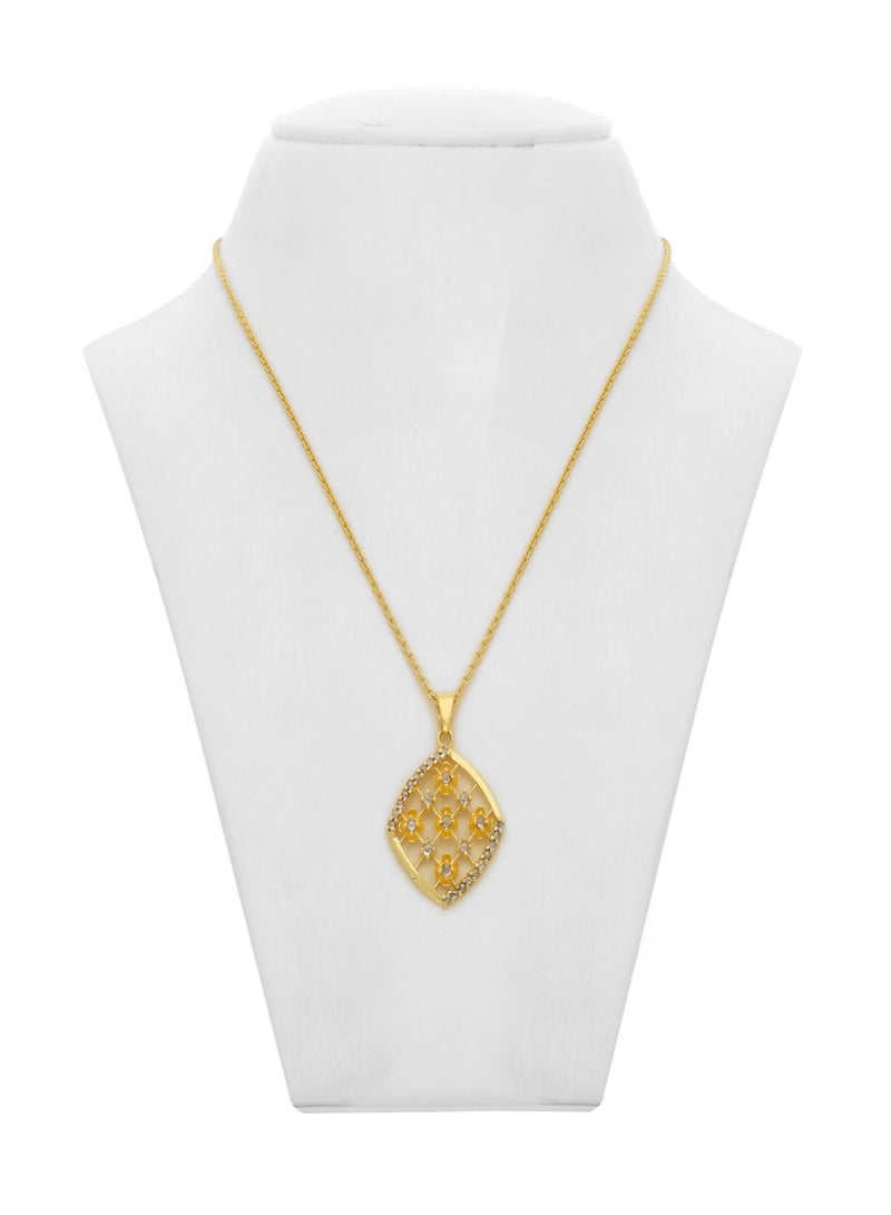 Malabar Gold and Diamonds 22 Carat 916 Purity Yellow Gold Uncut Diamond Pendant EGNPRE601PN5Y For Women  - Image 3