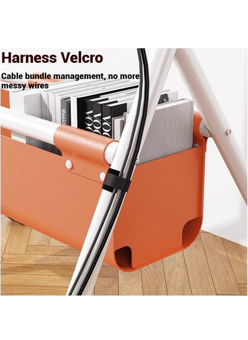 FlashHawk Mobile TV Stand with Wheels for 32-75 Inch Screens, Heavy-Duty 60kg Capacity, Adjustable Height & PU Storage Bag, VESA 100x100-600x600mm  - Image 4