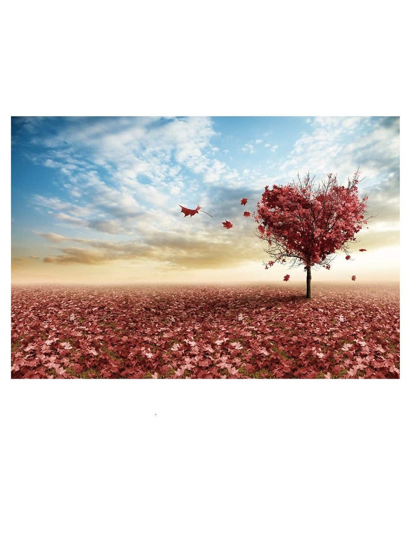 Puzzles for Adults Wooden Jigsaw Puzzle- Love Series Heart Shaped Maple Leaves Mother's Day Puzzle Gift - Image 1