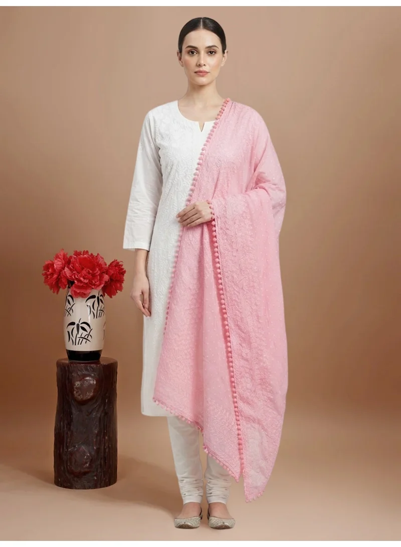 Women Embroidered Georgette Dupatta-AL3721