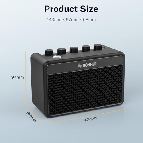Donner Mini Guitar Amp Small Electric Amplifier 5W Portable, Practice Guitar Combo Amp DA-10 - Image 3
