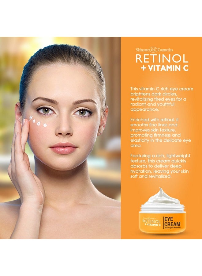 ريتينول كريم ريتينول + فيتامين سي للعين - مضاد للشيخوخة، يعالج الهالات السوداء والانتفاخات لبشرة ناعمة ومشدودة - تركيبة مرطبة ومغذية لمنطقة تحت العين الحساسة - Image 3