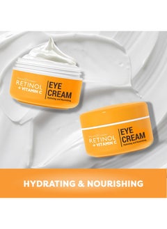 RETINOL Retinol + Vitamin C Eye Cream - Anti-Aging, Dark Circle & Puffiness Treatment for Smooth, Firm Skin - Hydrating & Nourishing Formula for Sensitive Under-Eye Area  - Image 4