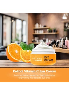 RETINOL Retinol + Vitamin C Eye Cream - Anti-Aging, Dark Circle & Puffiness Treatment for Smooth, Firm Skin - Hydrating & Nourishing Formula for Sensitive Under-Eye Area  - Image 2