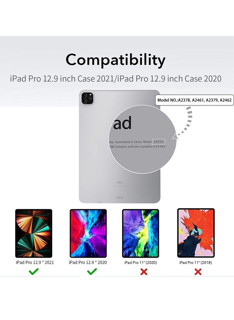 ELTRAZONE Clear Shock Absorbing Flexible TPU Protective Cover Transparent Slim With Pencil For iPad Pro 12.9 inch Case 2021 (5th Gen) - Image 4