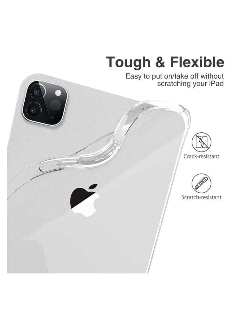 ELTRAZONE Clear Shock Absorbing Flexible TPU Protective Cover Transparent Slim With Pencil For iPad Pro 12.9 inch Case 2021 (5th Gen) - Image 3