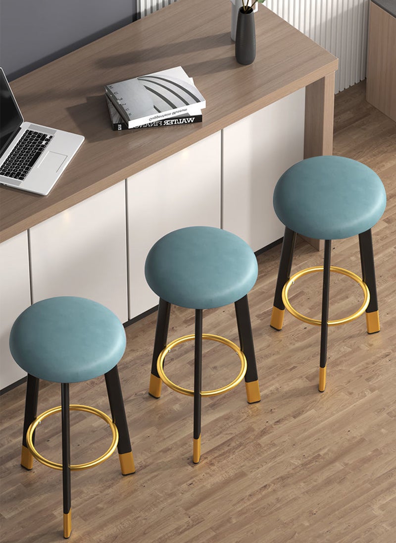 Sharpdo Simple and Light Luxury Home Bar Stool High Stool, PU Comfortable Cushion 70cm - Image 2
