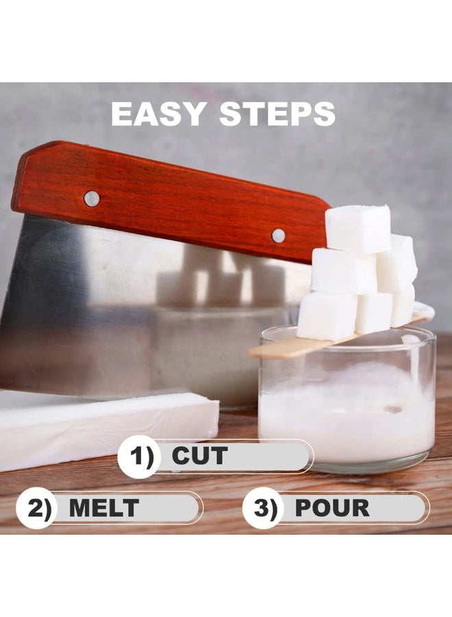 Primal Elements White Soap Base - Moisturizing Melt and Pour Glycerin Soap Base for Crafting and Soap Making, Vegan, Cruelty Free, Easy to Cut, Unscented - 5 Pound - Image 4